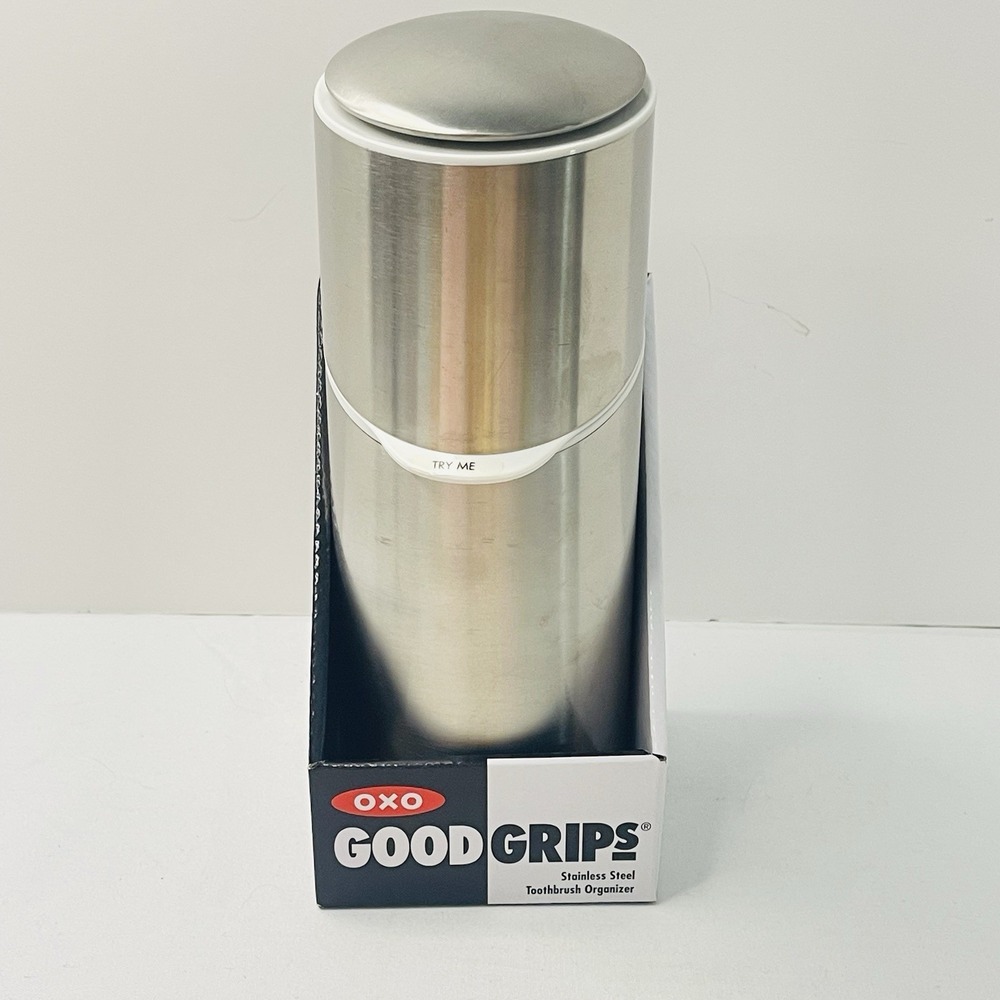 OXO Good‎ Grips Stainless Steel Toothbrush Organizer 9.75 Inch - New In Box